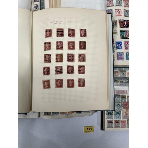 121 - Six albums of stamps with a collection of covers