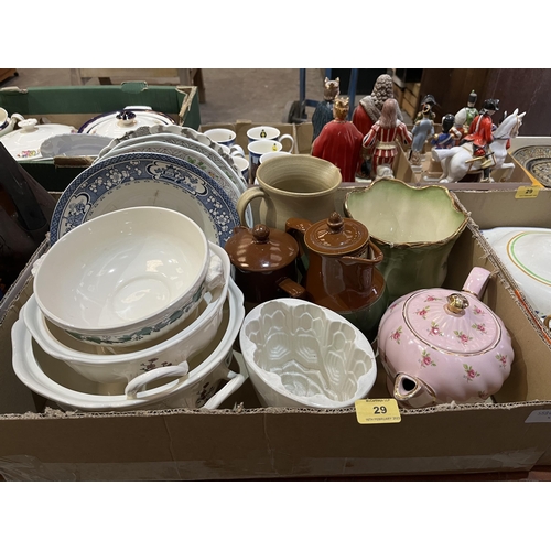 29 - Three boxes of miscellaneous ceramics