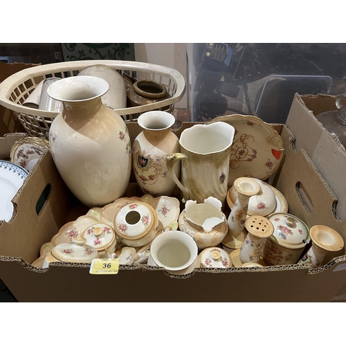 36 - Three boxes of miscellaneous ceramics