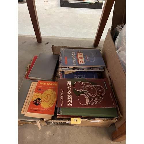 58 - Five boxes of books