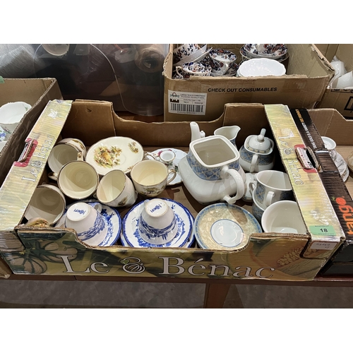 18 - Three boxes of teaware