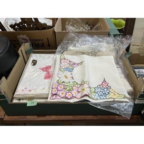 24 - A box of table linen