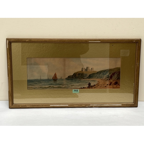 245 - ENGLISH SCHOOL. 19TH CENTURY  Scottish coastal scenes. A pair . Signed initials W.W. Watercolour 7½'... 