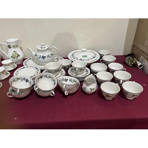 4 - A Royal Doulton Burgundy pattern part service of 41 peices