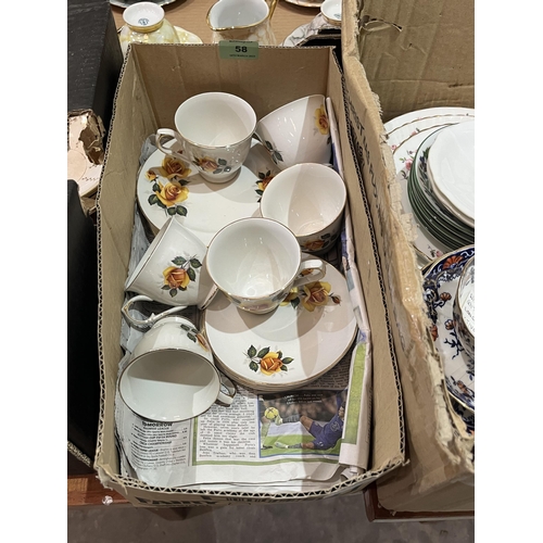 58 - Four boxes of teaware