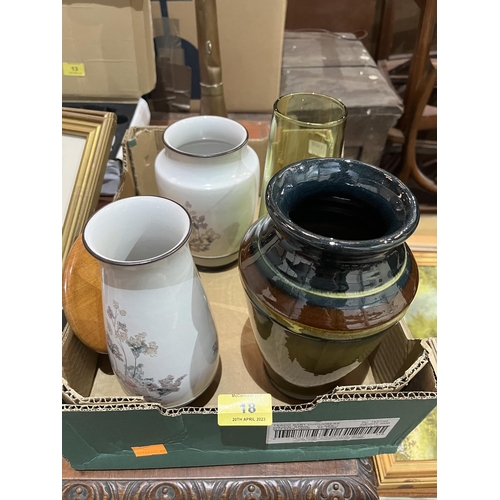 18 - Two Denby vases etc.