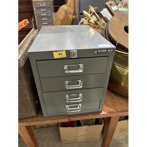 23 - A Bisley metal four drawer filing cabinet