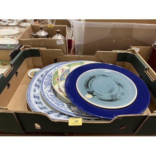 30 - Two boxes of various plates