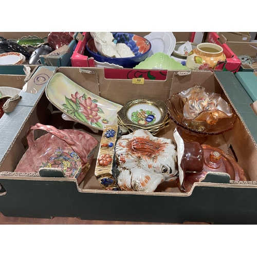 52 - Two boxes of ceramics