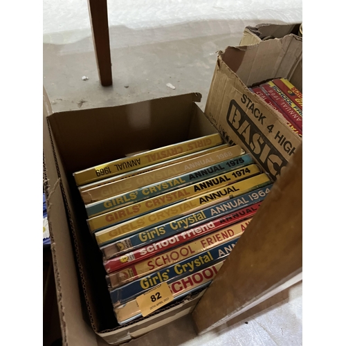 82 - Two boxes of annuals