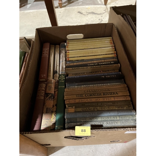 88 - Two boxes of books; topography etc.