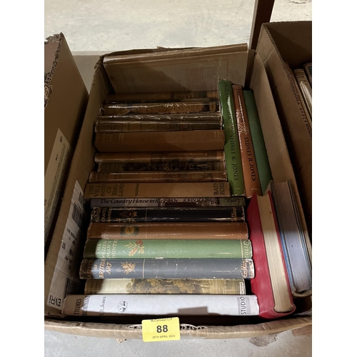 88 - Two boxes of books; topography etc.