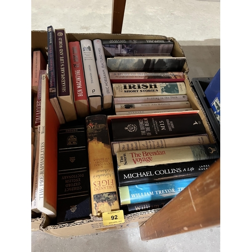 92 - Three boxes of books