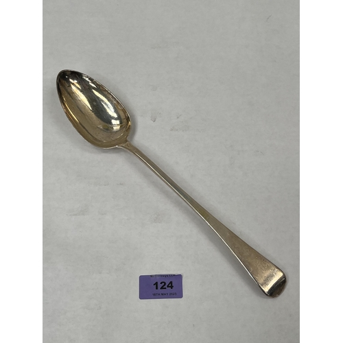 124 - A George III silver gravy spoon. London 1816. 11¾' long. 3ozs 13dwts