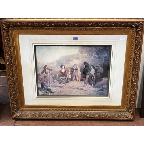 13 - A gilt framed print, the frame 31' x 38½'