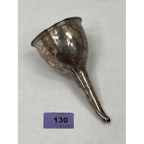 130 - A George III silver wine funnel. London 1800. 5½' long. 3ozs 14dwts