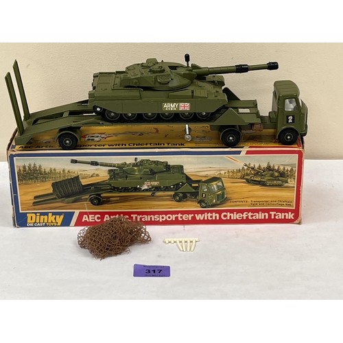 317 - Dinky Toys. An AEC Arctic. Transporter with Chieftain Tank. 616. Boxed