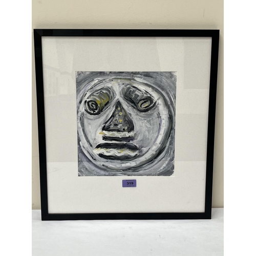 319 - JULIE PRICE. BRITISH CONTEMPORY  Cake Face. Signed and dated 2014. Acrylic on paper 11¼' x 10¼' Prov... 