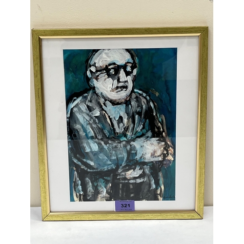 321 - MANNER OF PAUL GERCHICK Portrait of an old man. Bears a signature. Watercolour and gouache. 11' x 8'