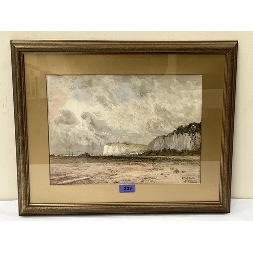 329 - JOHN PEDDER. BRITISH 1850-1929 Kingsdown Near Deal. Signed. Inscribed on label verso. Watercolour 10... 