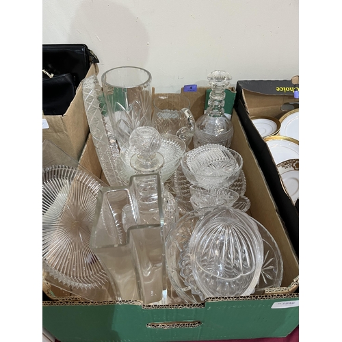 4 - Two 19th century decanters and other glassware