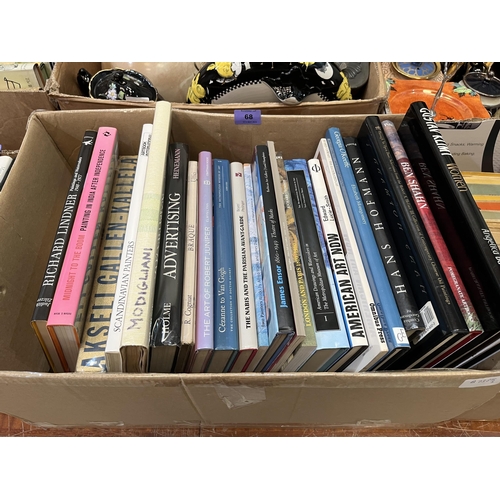 68 - Two boxes of books on art