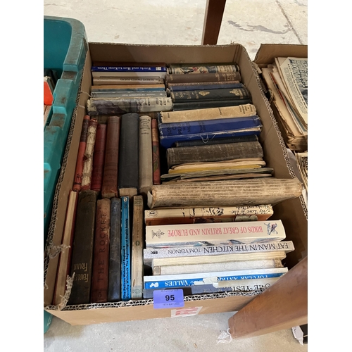 95 - Three boxes of books and a box of The War Illustrated