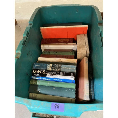 95 - Three boxes of books and a box of The War Illustrated