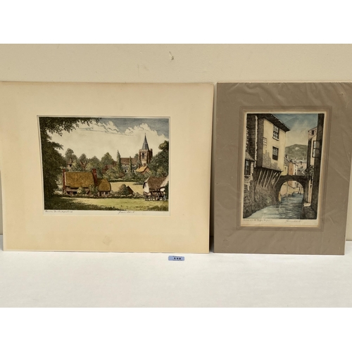 110 - JOHN LEWIS STANT. BRITISH 1905-1964 Four signed mounted etchings, three inscribed