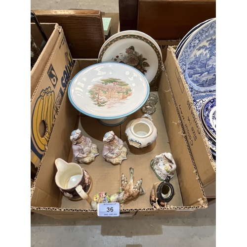 36 - Two boxes of teaware and other ceramics