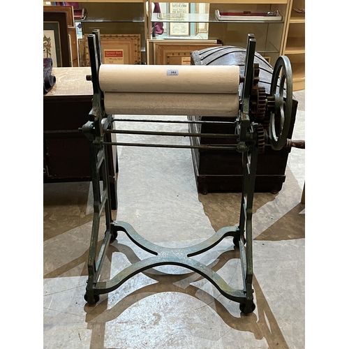 382 - A cast iron mangle