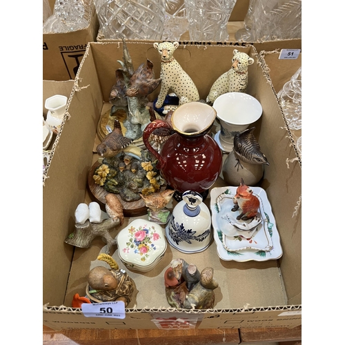 50 - Two boxes of small ceramics