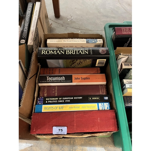 75 - Two boxes of books