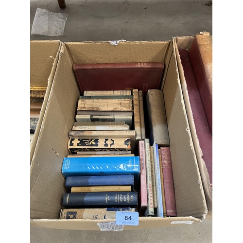84 - Five boxes of books