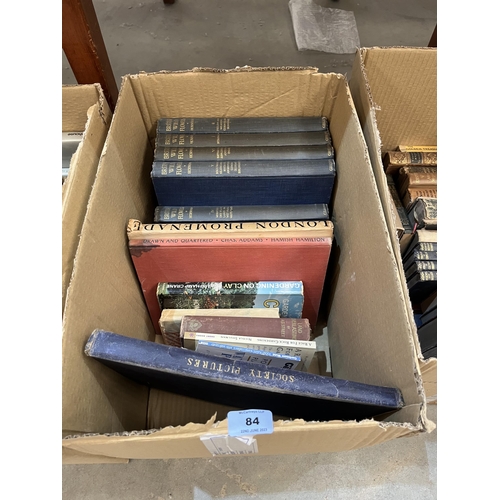84 - Five boxes of books