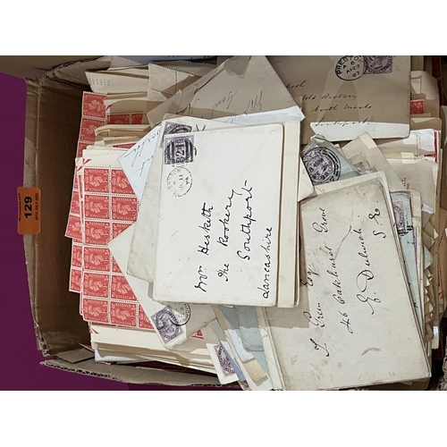 129 - A collection of penny lilac covers with other stamps