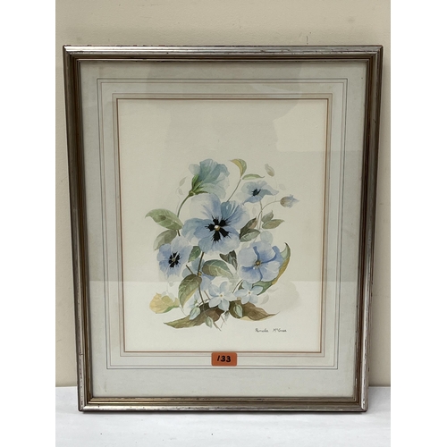 133 - PAMELA MCGRAA. BRITISH (NEWLYN) 1948 - 2016. Botanical studies. A pair. Signed. Watercolour 15'x 11½... 