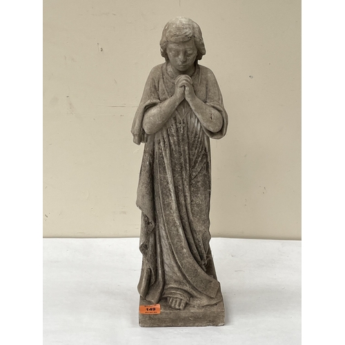 149 - A statuary figure of a saint 21½
