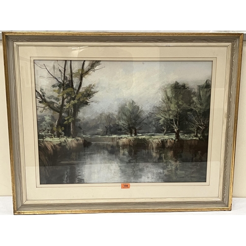 156 - AUBREY R. PHILLIPS; BRITISH 1920-2005. Summer on the Windrush. Signed and dated '82. Inscribed verso... 