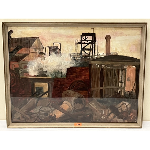158 - 20th CENTURY SCHOOL. An industrial scene. Signed 'Marigold'. Oil on board 19½' x 26'