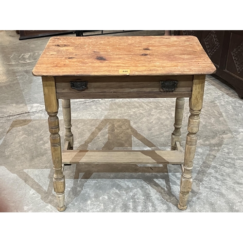 444 - A Victorian pine side table. 26' wide