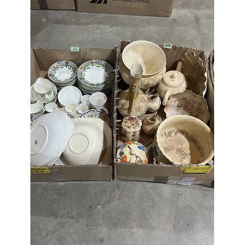 238 - Three boxes of miscellaneous ceramics.