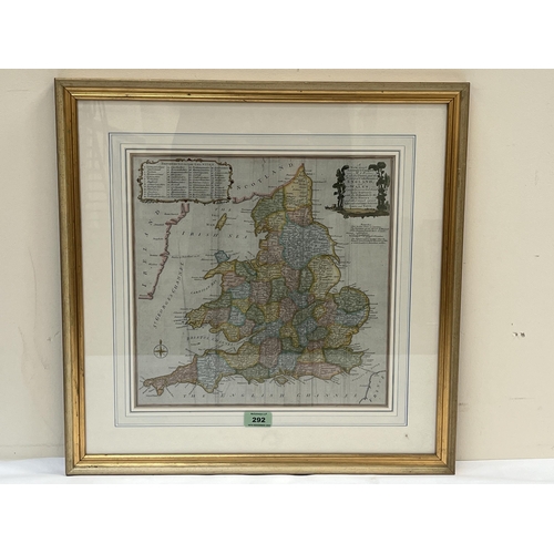 292 - An engraved map by Thomas Kitchin c.1785, 'A New Most Accurate Map of all the Direct Crossroads in E... 