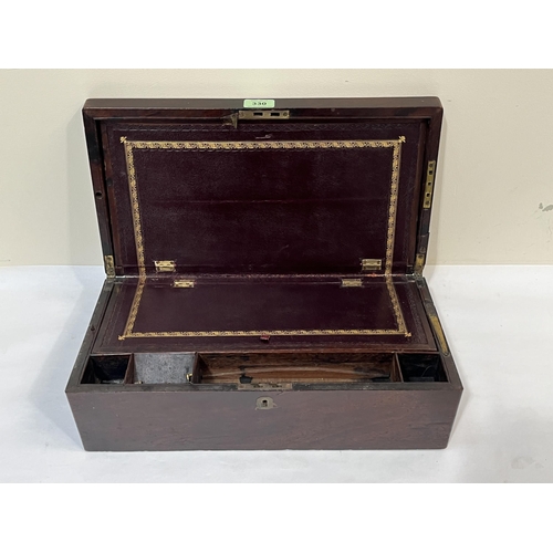 330 - A 19th century mahogany writing slope 17½