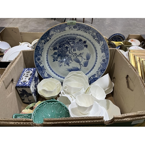 37 - A box of Coalport and other ceramics.