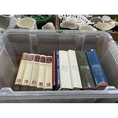 43 - A box of Winston Churchill volumes.