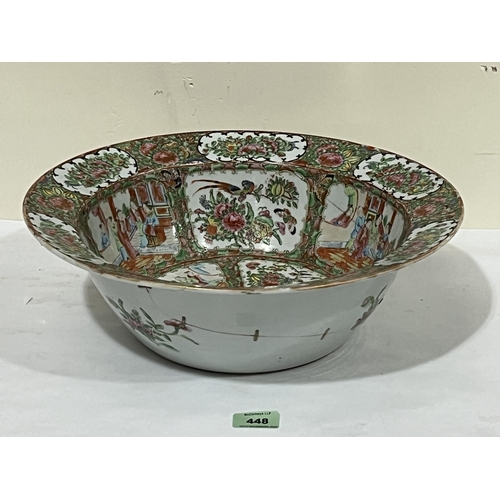 448 - A 19th century Cantonese famille-rose bowl. 15½