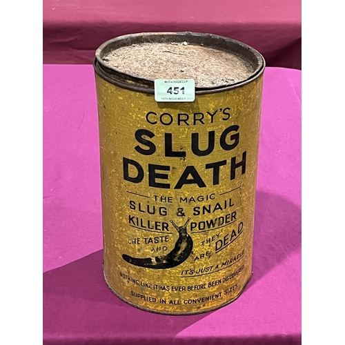 451 - A vintage slug pellet tin. 10½