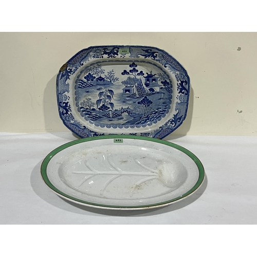 452 - Two Victorian meat plates. 22