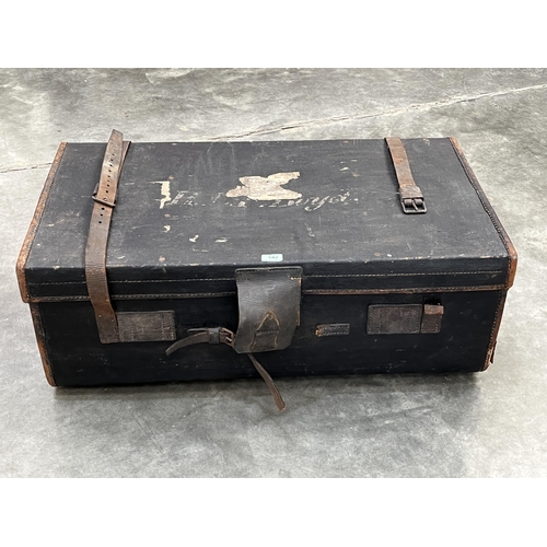 582 - An early 20th century canvas cabin trunk. 36